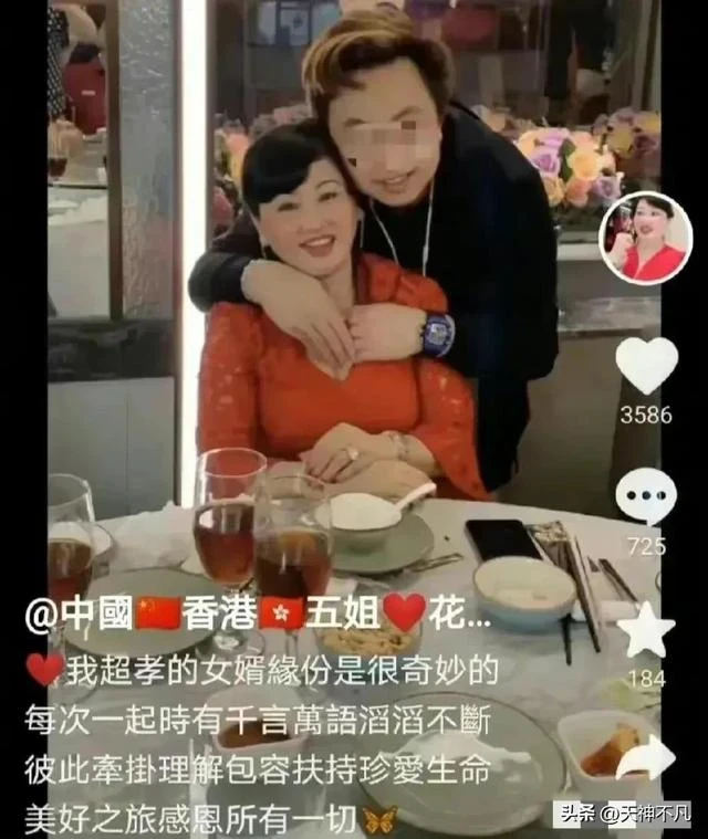 蔡天鳳媽媽和女婿合影太親密,兩人公開照片毫不避嫌引起大家誤會