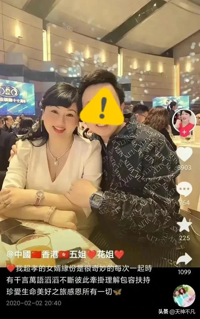 蔡天鳳媽媽和女婿合影太親密,兩人公開照片毫不避嫌引起大家誤會